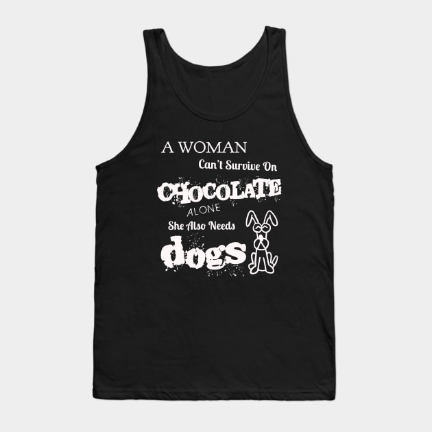 CHOCOLATE AND DOGS Tank Top by kat2016